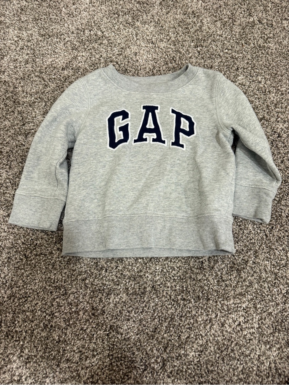 GAP Light Gray Kids Sweatshirt with Navy Logo